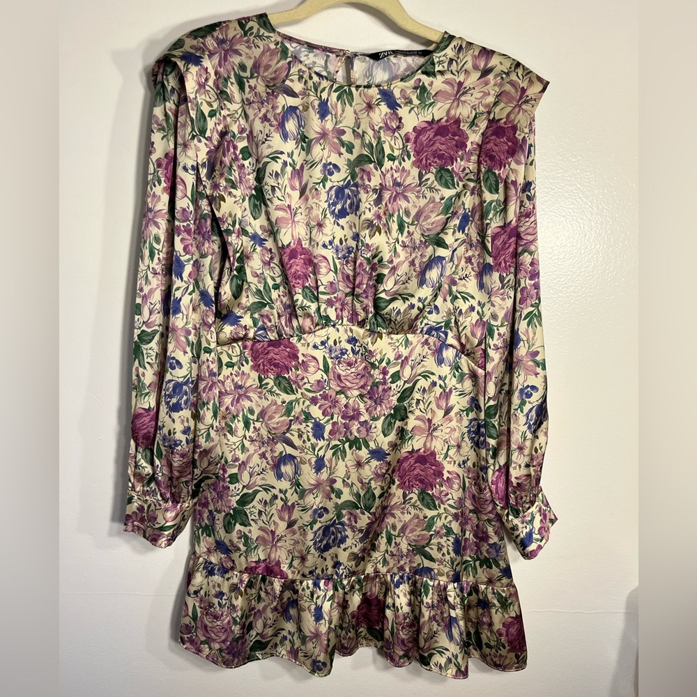 Zara floral mini dress